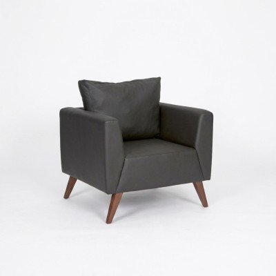 Fauteuil noir Design Rembourrage Siège Salle d'étude Bureau Bureau neuf