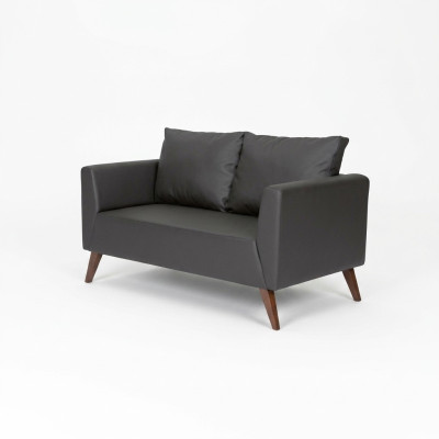 Canapé moderne deux places élégant noir mobilier de bureau de salle d'étude