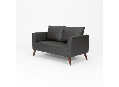 Canapé moderne deux places élégant noir mobilier de bureau de salle d'étude