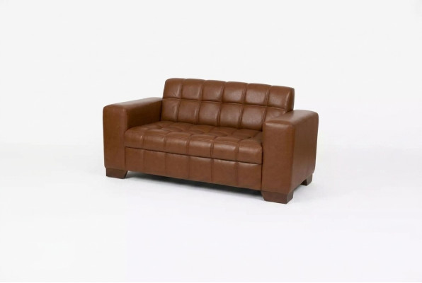 Cuir marron Deux places Meubles de bureau Collection de meubles de bureau Canapé en tissu