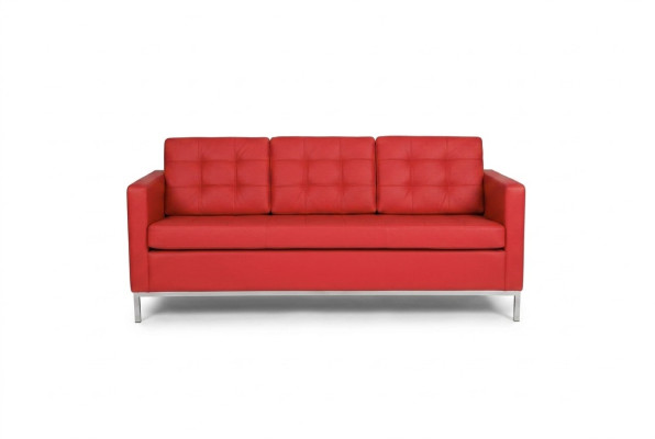Trois places rouge Canapé Moderne de Luxe Siège Rembourré Canapé en Textile Style