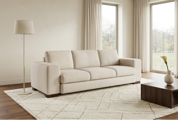 Canapés en textile blanc trois places Nouveaux meubles de designer pour salle d'étude