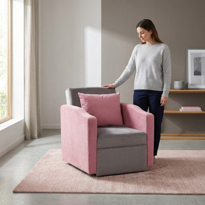 Fauteuil de designer de luxe Une place Siège simple Mobilier de bureau Design moderne Tissu