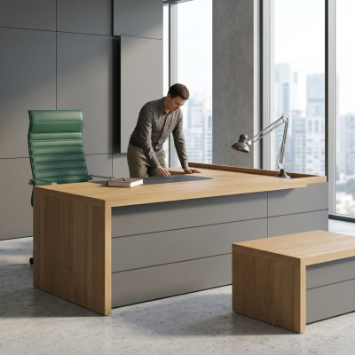 Bureau d'angle design Bureau de direction Bureaux d'étude Mobilier de salle d'étude