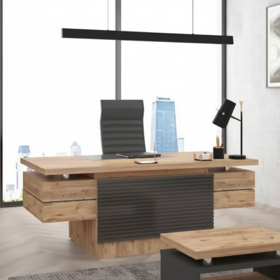 Bureau en bois. Designer de meubles de bureau Bureau design moderne Meubles en bois Tables