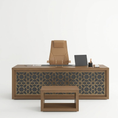 Bureau de bureau classique en bois de bureau d'étude de salle 220x90cm