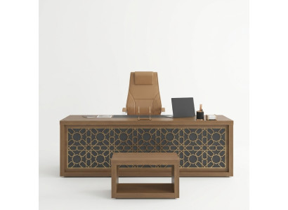 Bureau de bureau classique en bois de bureau d'étude de salle 220x90cm