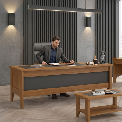 Bureau Table en bois Salle d'étude Table de travail Mobilier de bureau 200x90