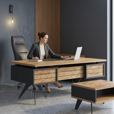 Mobilier de bureau Bureau d'angle luxueux Salle d'étude Table Mobilier Tables