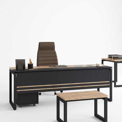 Mobilier de bureau Bureau Salle d'étude Marron Table Nouveau Conception Tables