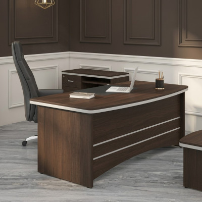 Bureau brun Mobilier de bureau Concepteur Patron Table Salle d'étude Table