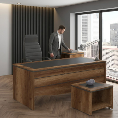 Salle d'étude Bureau Bois Bureau de bureau Mobilier de bureau Bureau de direction
