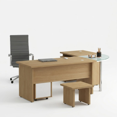 Salle d'étude Bureau d'angle Design moderne Mobilier de bureau Table Bureau