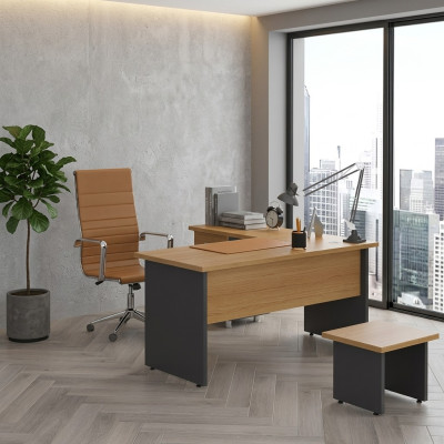 Bureau d'angle Salle d'étude Design Mobilier de bureau en bois Table de bureau
