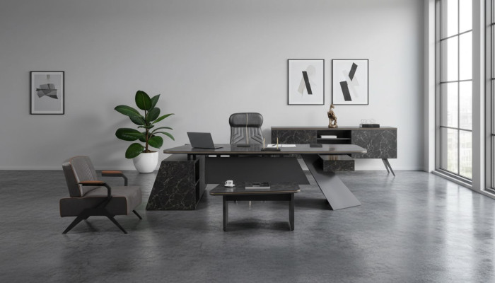 Mobilier de salle d'étude Collection de mobilier de bureau Ensemble de poste de travail Bureau neuf