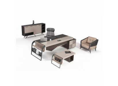 Meubles de bureau de luxe Ensemble complet de mobilier de bureau Table Armoire 3 pièces