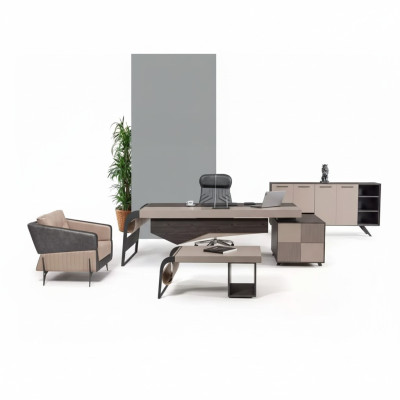 Pièce d'étude de luxe Bureau d'angle Mobilier design Mobilier de bureau Tables Bureau