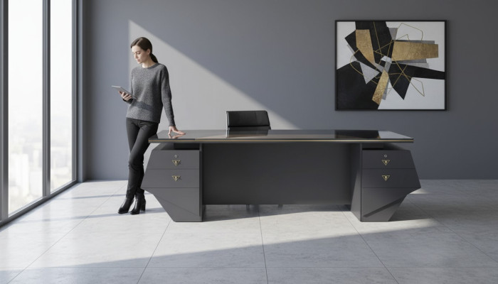 Bureau de direction de luxe Table xxl 260x100 Mobilier design Tables modernes