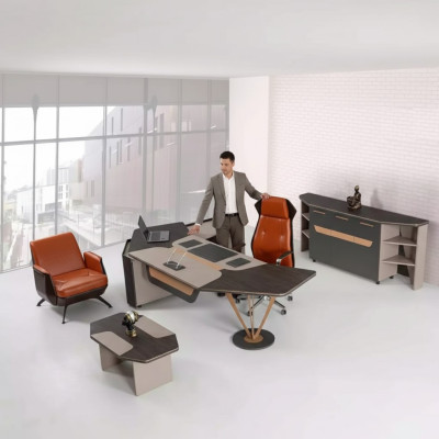 Bureau pour la pratique d'un cabinet d'avocats Mobilier complet Armoire Table 3 pièces