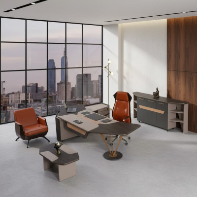 Bureau pour la pratique d'un cabinet d'avocats Mobilier complet Armoire Table 3 pièces