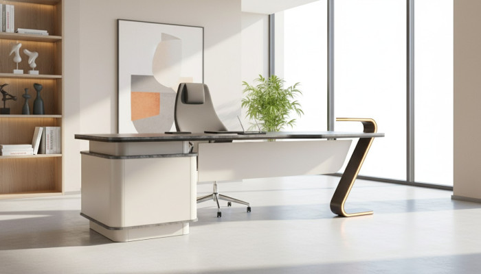 Bureau LED Éclairé Design Table Mobilier de Bureau Tables 250cm