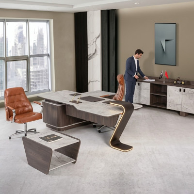 Table basse en bois de luxe Mobilier de bureau de salle d'étude Designeur moderne neuf