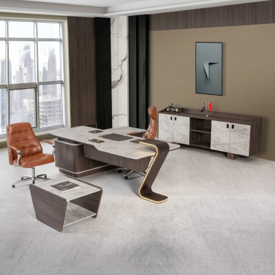 Table basse en bois de luxe Mobilier de bureau de salle d'étude Designeur moderne neuf