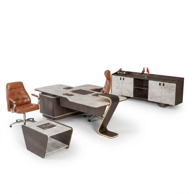 Table basse en bois de luxe Mobilier de bureau de salle d'étude Designeur moderne neuf