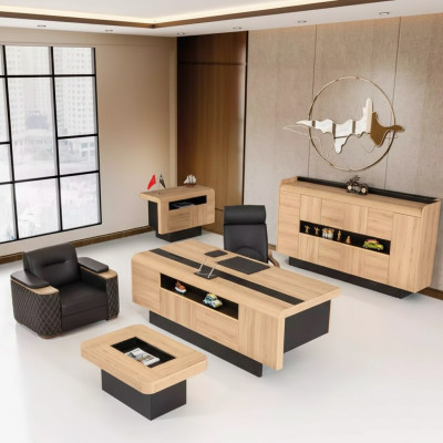 Mobilier de bureau de luxe Ensemble complet de mobilier de bureau Table Armoire 3 pièces