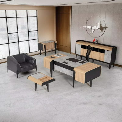 Meubles en bois Mobilier de la salle d'étude Ensembles complet Bureau Armoires Meubles