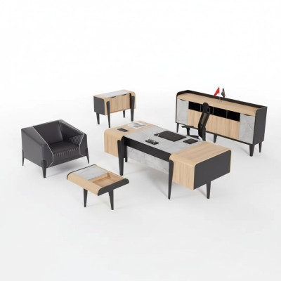 Meubles en bois Mobilier de la salle d'étude Ensembles complet Bureau Armoires Meubles
