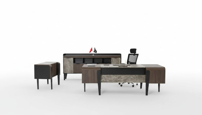 Bureau Mobilier Bureau Table Imitation Marbre Tables Mobilier de Bureau