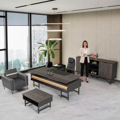 Bureau d'angle Armoire de bureau Table basse Mobilier de bureau moderne de design de luxe