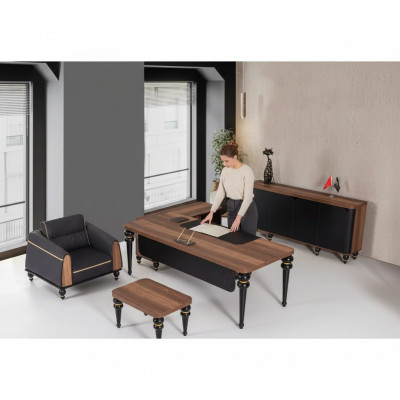 Ensemble de bureau de luxe 4 pièces. Armoire Table Bureau Table basse 3 pièces.