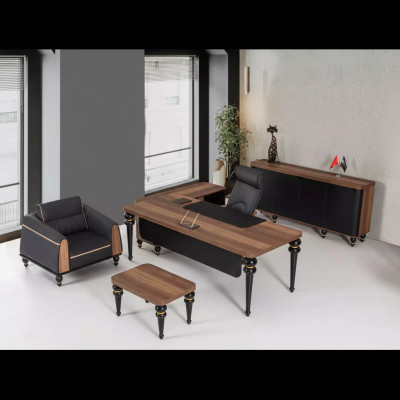 Ensemble de bureau de luxe 4 pièces. Armoire Table Bureau Table basse 3 pièces.