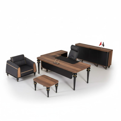 Ensemble de bureau de luxe 4 pièces. Armoire Table Bureau Table basse 3 pièces.