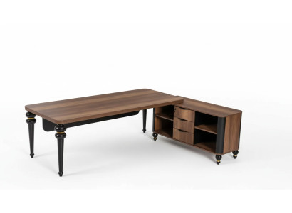 Grand bureau d'angle en bois, mobilier de salle d'étude, tables de chef, mobilier en bois