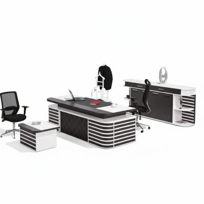 Mobilier de bureau blanc Mobilier de salle d'étude Ensemble complet de meubles de bureau Mobilier moderne
