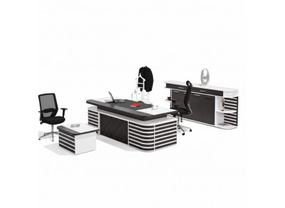 Mobilier de bureau blanc Mobilier de salle d'étude Ensemble complet de meubles de bureau Mobilier moderne