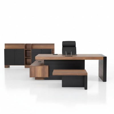 Coin bureau 240cm Mobilier de bureau Bureau Mobilier de bureau Bureau de designer