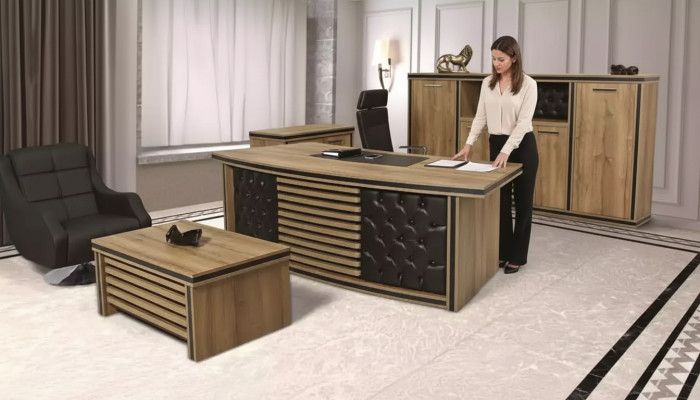 Ensemble de bureau complet, bureau, armoire de bureau, table basse, meubles design.