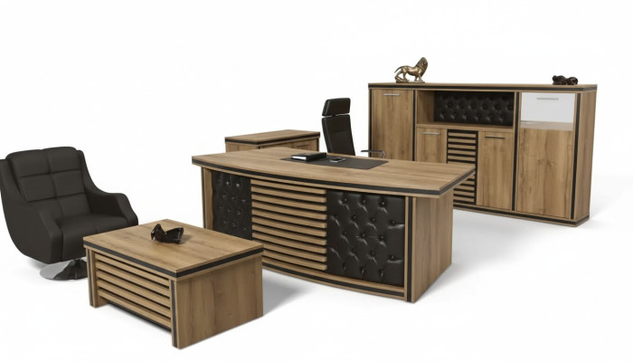 Ensemble de bureau complet, bureau, armoire de bureau, table basse, meubles design.