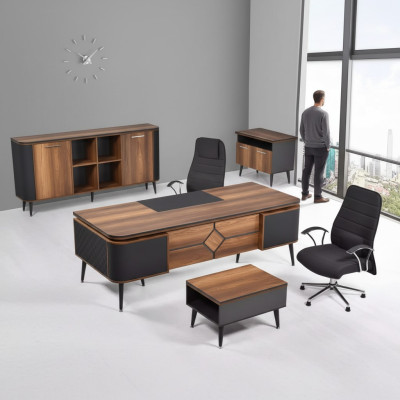Bureau pour cabinet d'avocats complet e aménagement d'armoire de table 3 pièces