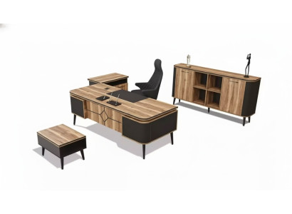 Bureau en bois Mobilier de bureau Table de bureau 220x90 Designer Furniture