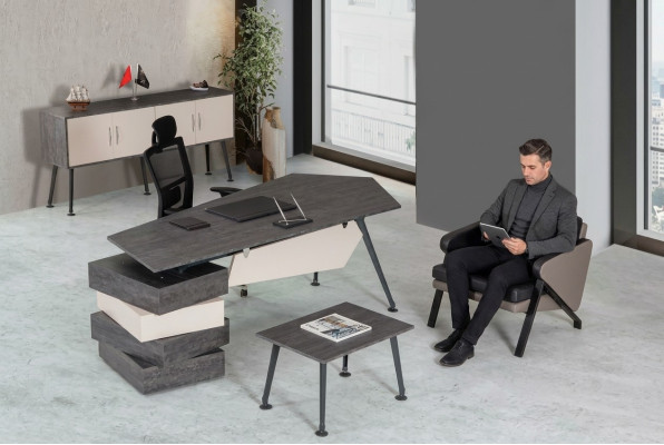 Ensemble de bureau complet pour étude, 3 pièces de mobilier de bureau neuf