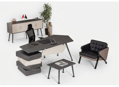 Ensemble de bureau complet pour étude, 3 pièces de mobilier de bureau neuf