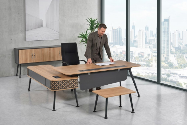 Meubles de bureau de luxe Ensemble complet d'équipements Mobilier de designer pour la salle d'étude