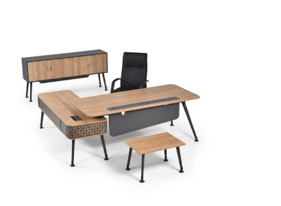 Meubles de bureau de luxe Ensemble complet d'équipements Mobilier de designer pour la salle d'étude
