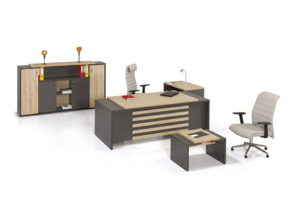Ensemble de bureau Concepteur de mobilier pour la salle d'étude Armoire de bureau Bureau de luxe 3 pièces