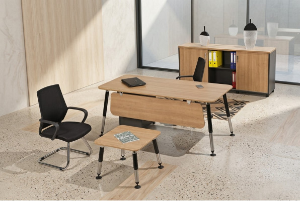 Suite de bureau Mobilier de bureau de luxe Bureau Armoire de bureau Ensemble complet 3 pièces
